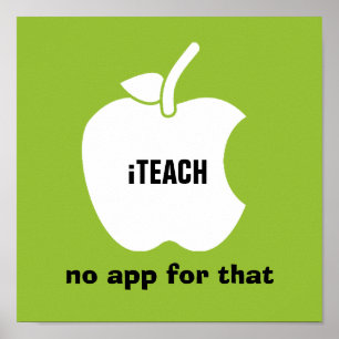 iTeach. No app for that. Quote   Apple Art Print