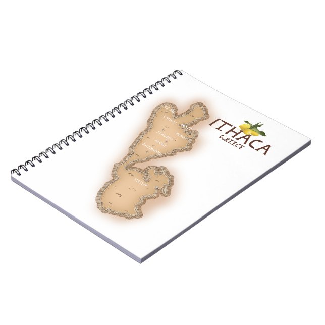 ithaca greece map notebook (Left Side)