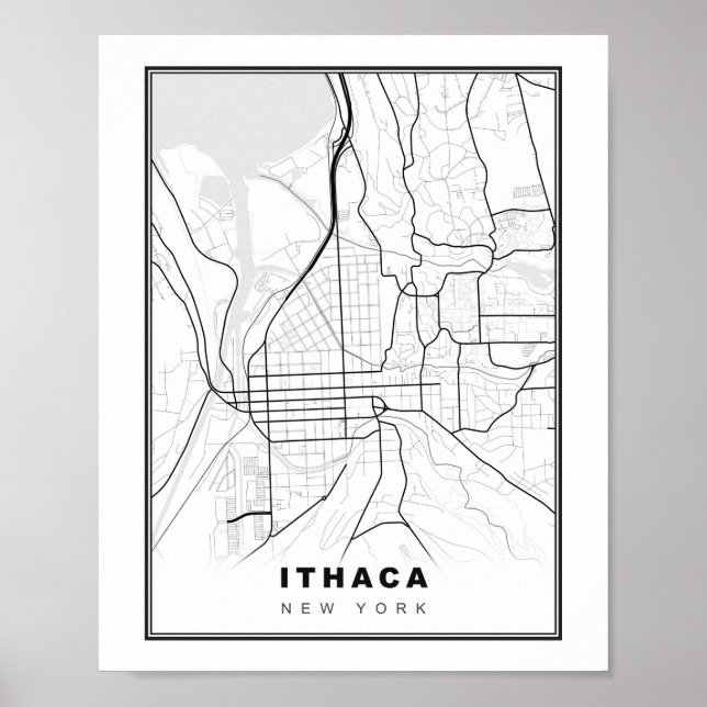 Ithaca Map Poster (Front)
