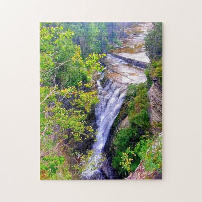 ITHACA NEW YORK CASCADILA GORGE  JIGSAW PUZZLE (Vertical)