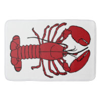 Itinéraire de phare de homard de tapis de bain