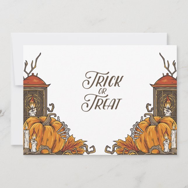 Itinéraire d'Halloween ou traiter des invitations  (Devant)