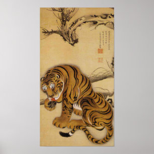 Ito Jakuchu Tiger Poster