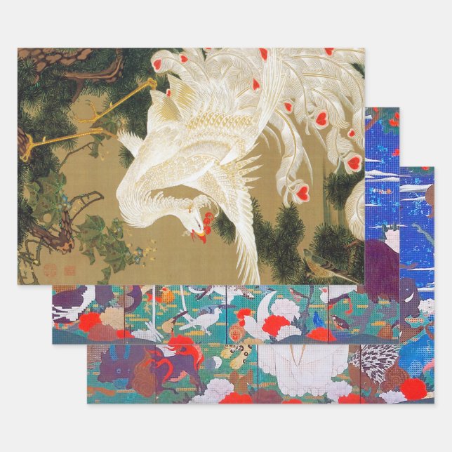 Itō Jakuchū Wrapping Paper Sheet (Set)