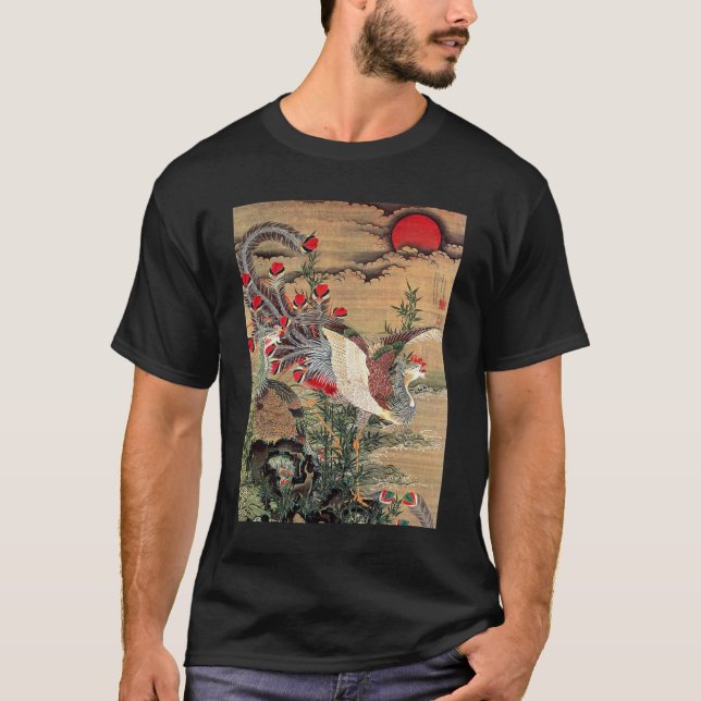 Itoh Jakuchu , Jakuchu ITO , Kyokujitsu Hoo-zu T-Shirt (Front)