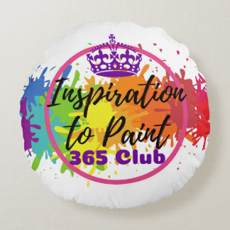 ITP 365 Club Colour Splash Paint Every Day Round Pillow