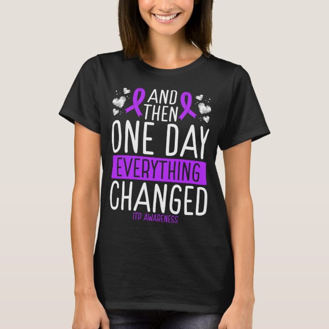 ITP Awareness Ribbon Warrior ITP Awareness T-Shirt (Front)