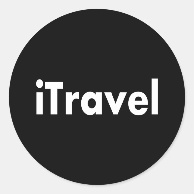 iTravel Classic Round Sticker (Front)