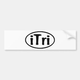 iTri Oval Bumper Sticker