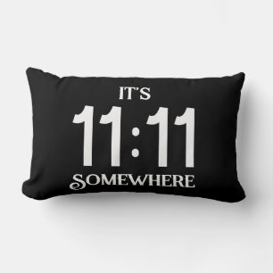 It's 11:11 Somewhere Numerology Manifesting Number Lumbar Pillow
