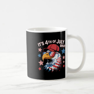 Its 4th Of July Bruh Bald Eagle Kids Boys  Coffee Mug
