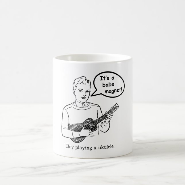 It's a babe magnet! (Ukulele) Coffee Mug (Center)