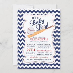 It's a Baby Boy Baseball Baby Shower Invitation