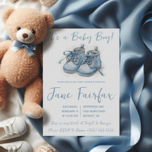 It's a Baby Boy!  Blue Baby Shoes Baby Shower