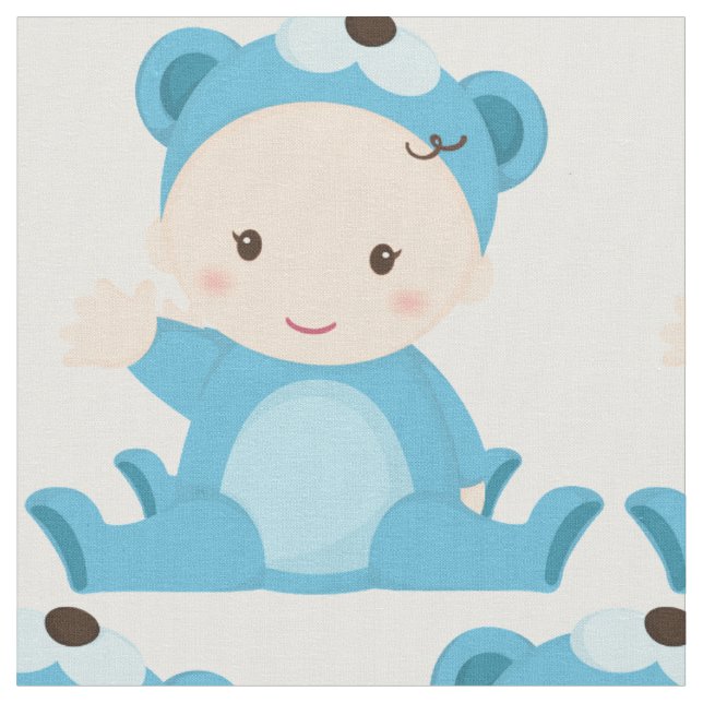 Its A Baby Boy  Fabric (Close Up)