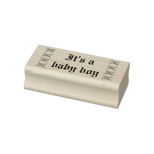 It's a baby boy rubber stamp