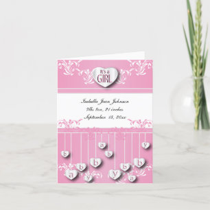It's a Baby Girl   Personalize Announcement