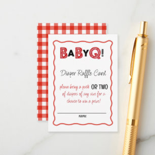 It's a Baby Q for Twins Diaper Raffle Card