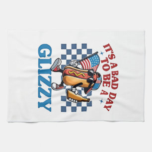 It's a Bad Day to Be a Glizzy 4th of July T-Shirt Kitchen Towel