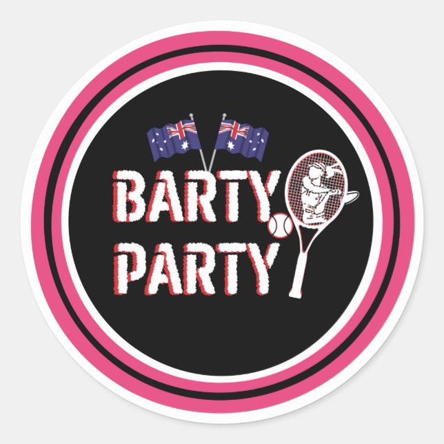 It's a Barty Party  Classic Round Sticker (Front)