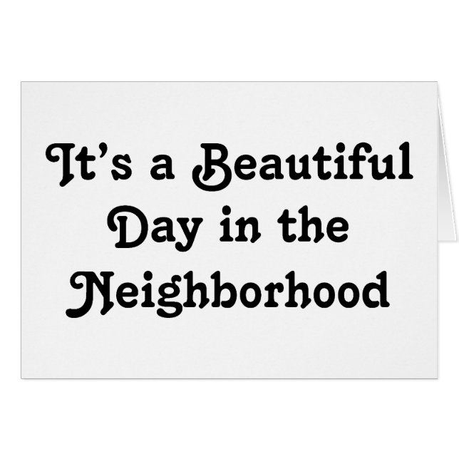 It's a Beautiful Day (Front Horizontal)