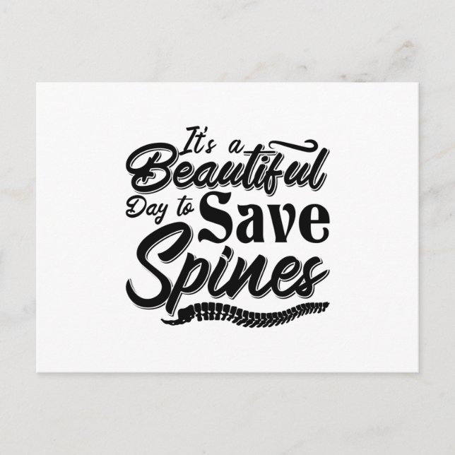 It's A Beautiful Day Chiropractic Chiropractor Postcard (Front)