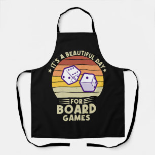 It's A Beautiful Day For Board Games funny gamer Apron