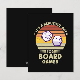 It's A Beautiful Day For Board Games funny gamer Holiday Card