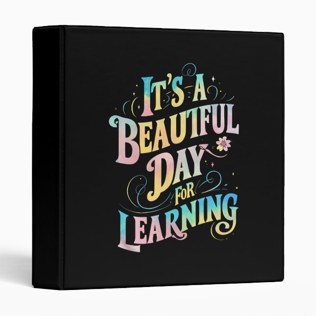 It's a Beautiful Day for Learning Back To School Binder (Front/Spine)