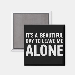 Its A Beautiful Day to Leave Me Alone Funny Humor Magnet
