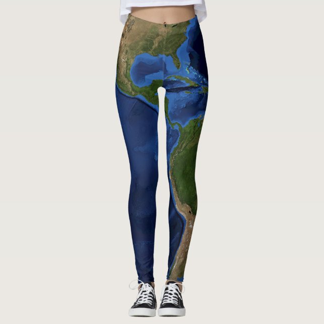 It's a beautiful world - western hemisphere leggings (Front)