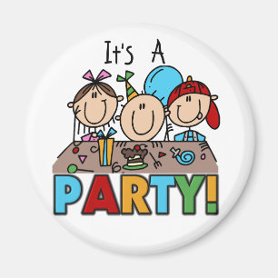It's a Birthday Party T-shirts and Gifts Magnet