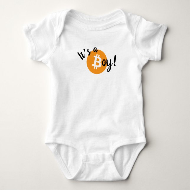 It's a Bitcoin Boy! Infant bodysuit (Front)
