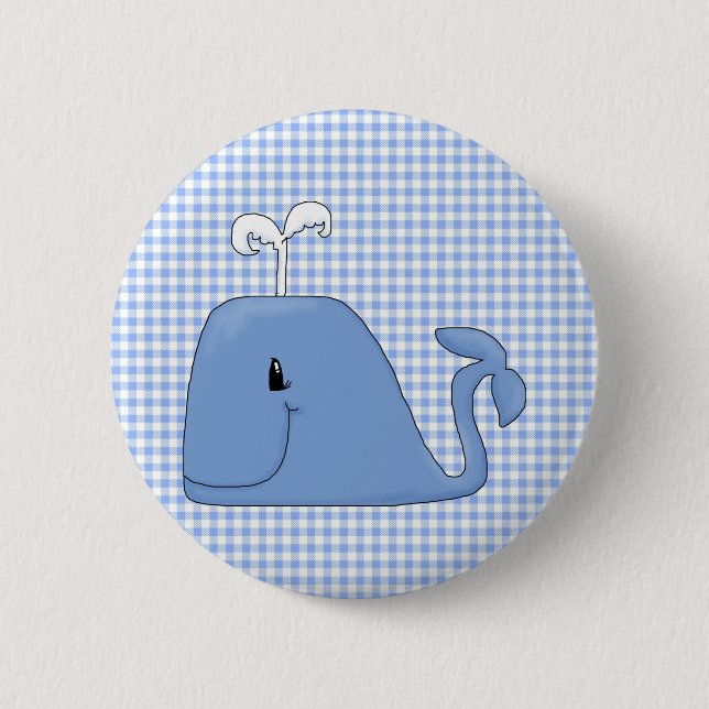 It's a Blue Whale 2 Inch Round Button (Front)
