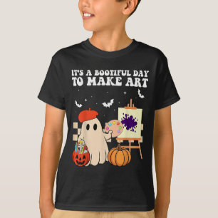 It's A Bootiful Day To Make Art Groovy Art Teacher T-Shirt