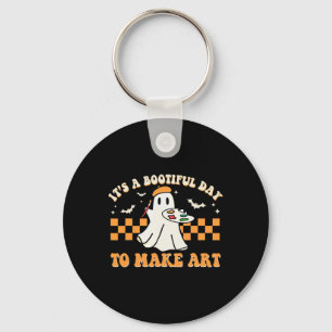 It's A Bootiful Day To Make Art Halloween Art Teac Keychain