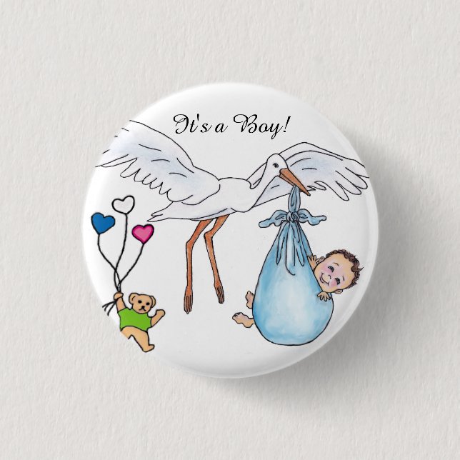 It's a Boy! 1 Inch Round Button (Front)