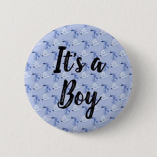 It's a Boy 2 Inch Round Button (Front)