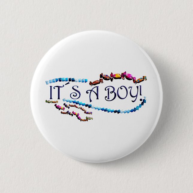 Its a Boy 2 Inch Round Button (Front)
