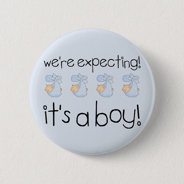 It's A Boy 2 Inch Round Button (Front)