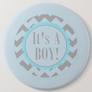 It's a Boy 6 Inch Round Button