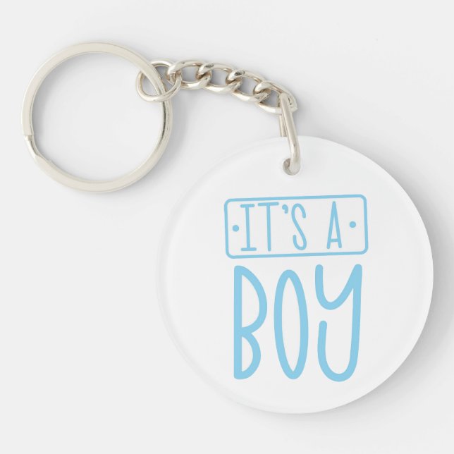 It's a Boy Acrylic Keychain (Front)