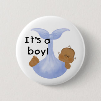 It's a Boy African American 2 Inch Round Button