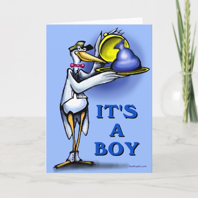 It's a BOY Announcement (Front)