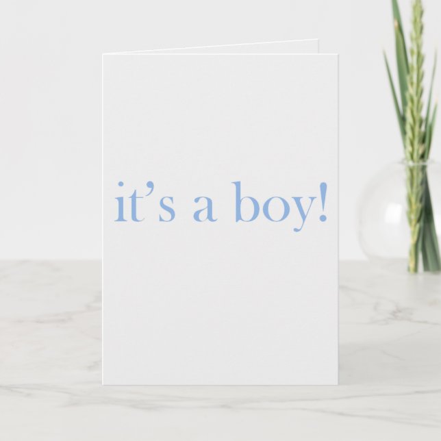 It's a Boy! Announcement (Front)
