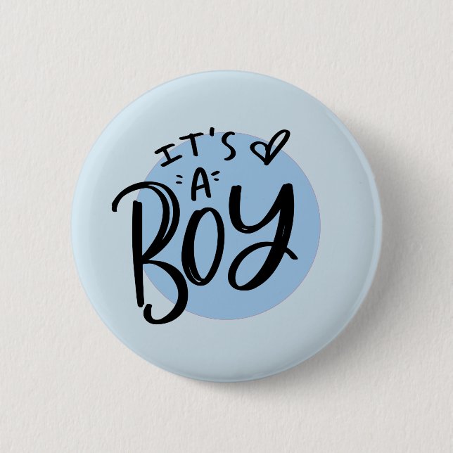 It's A Boy Announcement Dual Colour Pin (Front)