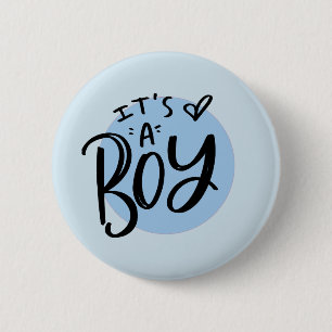 It's A Boy Announcement Dual Colour Pin