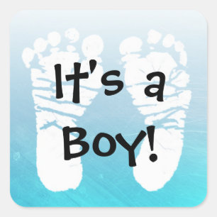 It's a Boy Aqua Blue Baby shower Stickers