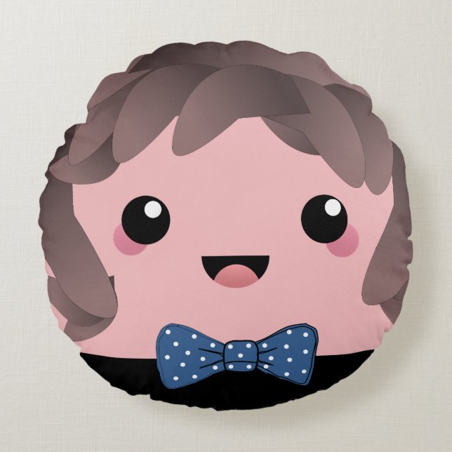 Its A Boy | Baby Boy Gender Reveal  Round Pillow (Front)