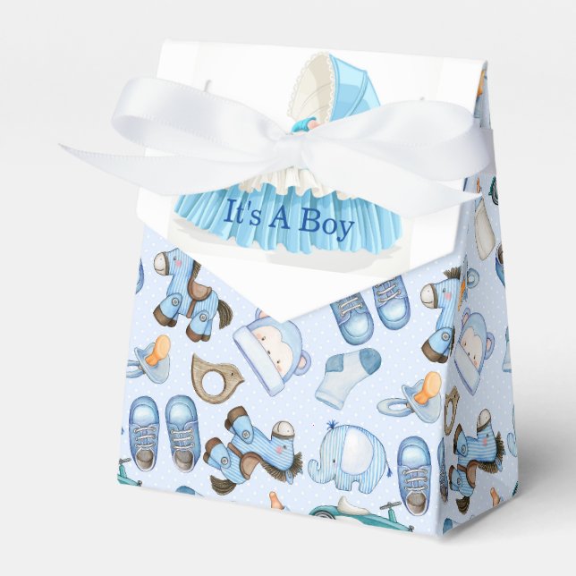 It's A Boy Baby  Favor Box (Front Side)